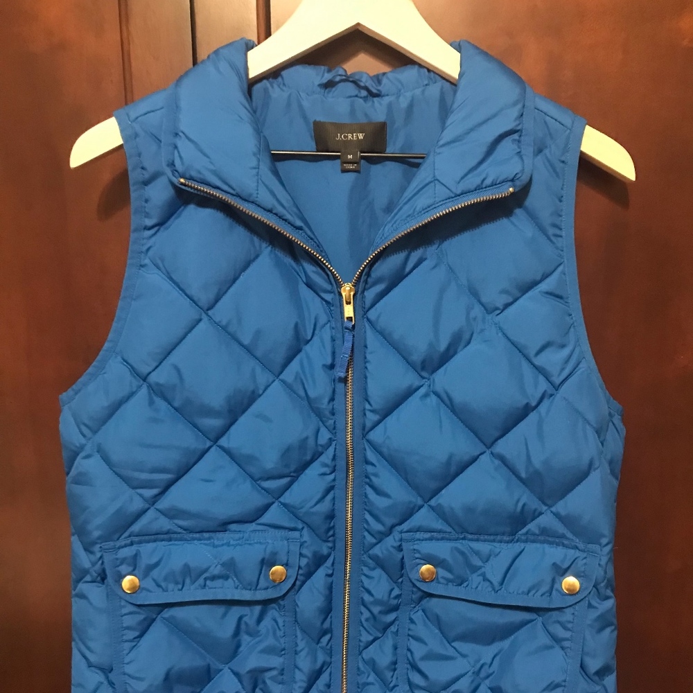 J. Crew Blue Quilted Vest